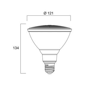 Sylvania LED reflektor E27 15W PAR38 3000K stmievanie 40° 1200lm