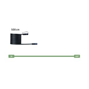 Kábel Paulmann Plug & Shine 94276, 5 m, 1 vstup/1 výstup, čierny