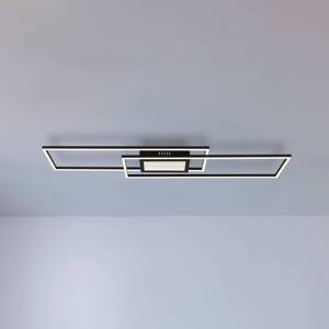 Stropné LED svetlo Saunders, dĺžka 96 cm, čierne, 3D efekt