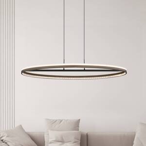 LED závesné svietidlo, dĺžka 101 cm, tmavosivá farba, kov
