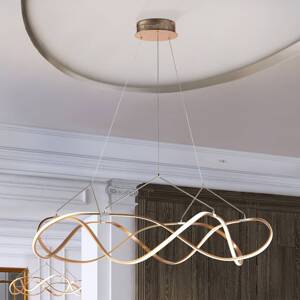 LED závesné svietidlo Molly, stmievateľné, Ø 110 cm, ružové zlato