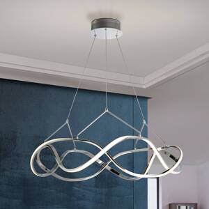 LED závesné svietidlo Molly, chróm, stmievateľné, Ø 80 cm
