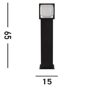 Aténske chodníkové LED svetlo, IP54, čierne, výška 65 cm, kov