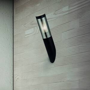 Vonkajšie nástenné svietidlo Batton, IP44, čierne, kov, E27