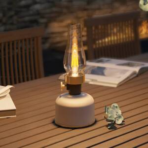 Calex Stolová LED lampa Lavinio, piesková, stmievač