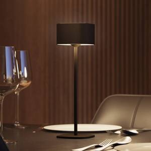 Calex Stolová LED lampa Serino, čierna, hliník, 2 700 K