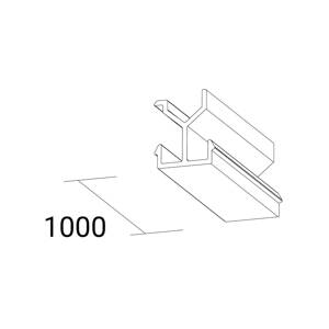 Ivela kryt SQUARE 48 V lišta, biela, dĺžka 100 cm