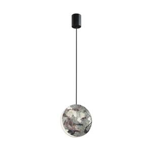 LED závesné svietidlo Anais, zelené, Ø 17,5 cm, umelý kameň