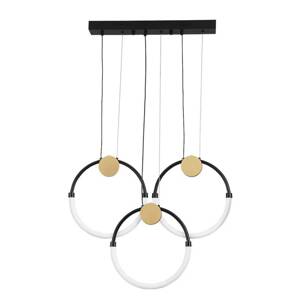 LED závesné svietidlo Briana, dĺžka 63 cm, čierna/zlatá 3-pl