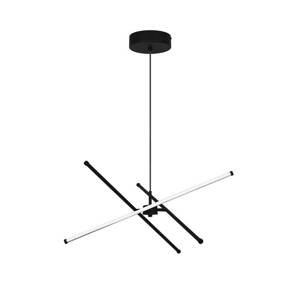 LED závesné svietidlo Sandy, dĺžka 60 cm, čierne, kovové