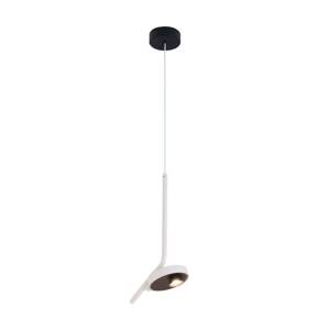 LED závesné svietidlo Factory, biele, Ø 15 cm, kov
