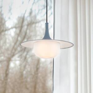 Závesné svietidlo Fred, sivá/biela, Ø 35 cm, plast/kov