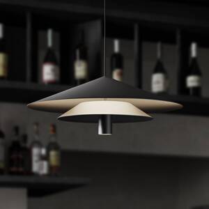 Karman LED závesné svietidlo ASSO, čierne, kov, Ø 42 cm