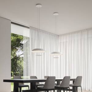 Karman LED závesné svietidlo BLANCO, Ø 60 cm, biela, kov
