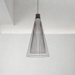 Karman LED závesné svietidlo Ikonika, čierne, Ø 40 cm, kov