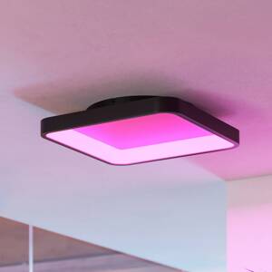 EGLO connect Smart stropné LED svetlo Loretello-Z, hranaté, čierne