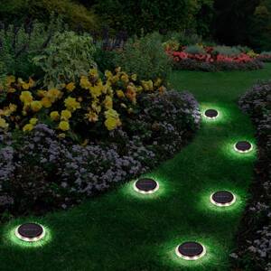 LED solárne stojace svietidlo KANE, čierne, sada 6 ks, IP44