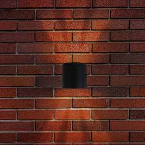 LED vonkajšie nástenné svietidlo ALECTO, čierne, výška 10 cm, IP54 up/down