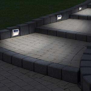 LED solárne vonkajšie nástenné svietidlo 5282104, nerezová oceľ, sada 4 ks, IP44