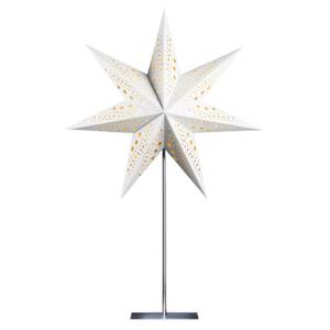 STERNTALER Papierová hviezda, biela, 7-ramenná, Ø 45 cm, výška 70 cm