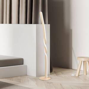 LED stojaca lampa Ginko, piesková, kov, výška 110 cm