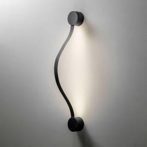 OLEV LED nástenné svetlo Segmento, čierne, kov, 85 cm, 2700 K