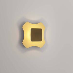 OLEV LED nástenné svetlo ORNATO SQUARE, zlatá/hnedá, kov 2 700 K