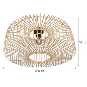 Stropné svietidlo Bloeba, Ø 60 cm, drevo, prírodné, E27