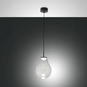 LED závesné svietidlo Noa, číre, sklo, Ø 25 cm, CCT, stmievateľné