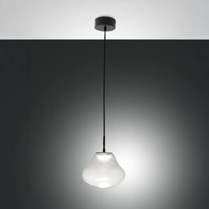 LED závesné svietidlo Deva, číre, sklo, Ø 25 cm, CCT, stmievateľné