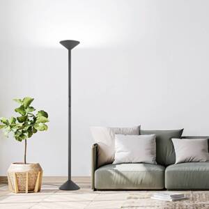 LED stojacia lampa Tratto, antracitová, kov, CCT, stmievateľné