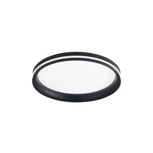 Stropné LED svetlo Isy, čierne, Ø 35 cm, kov, CCT, stmievateľné