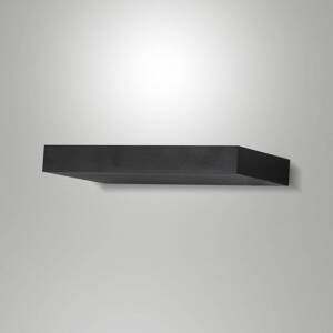 LED nástenné svetlo Guia, čierne, kovové, šírka 24 cm