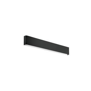 Ideal Lux LED nástenné svetlo Delta, čierne, šírka 61 cm, hore/dole