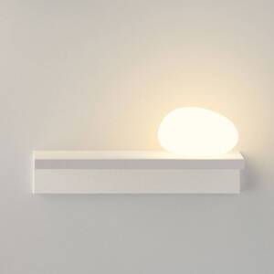 Vibia LED nástenné svetlo Suite, kameň vpravo, biela, 14 cm