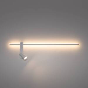 Nástenné svetlo EASY LEFT, biele, šírka 80 cm, kov, GU10 + LED