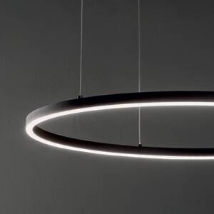 Ideal Lux LED závesné svietidlo Oracle Slim Ø 50 cm čierne 3 000 K