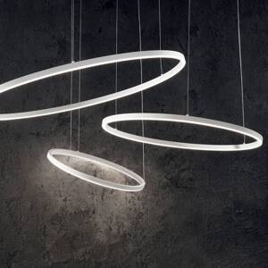 Ideal Lux LED závesné svietidlo Oracle Slim Ø 50 cm biela 3.000 K