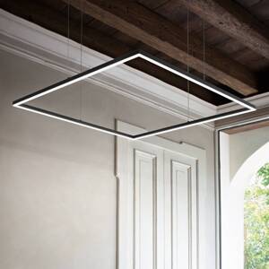 Ideal Lux LED závesné svietidlo Oracle Slim 90 x 90 cm čierne 3 000 K
