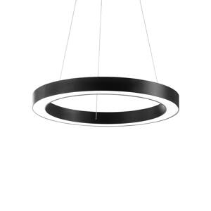 Ideal Lux LED závesné svietidlo Oracle, Ø 60 cm, čierne, 3 000 K