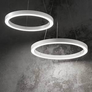 Ideal Lux LED závesné svietidlo Oracle, Ø 70 cm, biele, 3 000 K