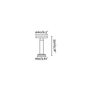 Solárna stolová LED lampa Cairo, čierna, plast, IP44, 21 cm