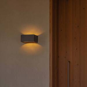 LED nástenné svetlo Glint, 3000K, 15 cm, sivá, betón, IP55
